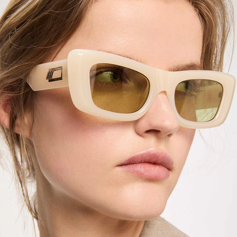 Le Specs Dopamine | Milky Almond Sunglasses