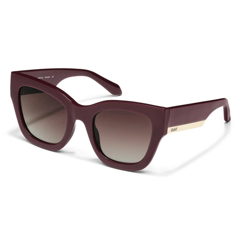 QUAY By The Way Sunglasses - Pinot/Brown (Exclusive Colourway)