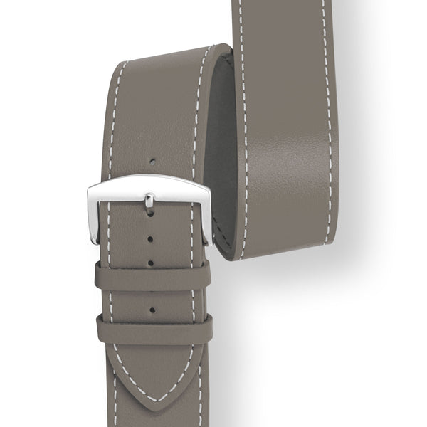 ROCHET Apple Watch Leather Strap - Manhattan Double Tour Taupe Grey