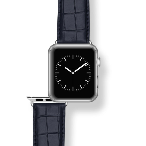 ROCHET Apple Watch Leather Strap - Charleston Navy Blue