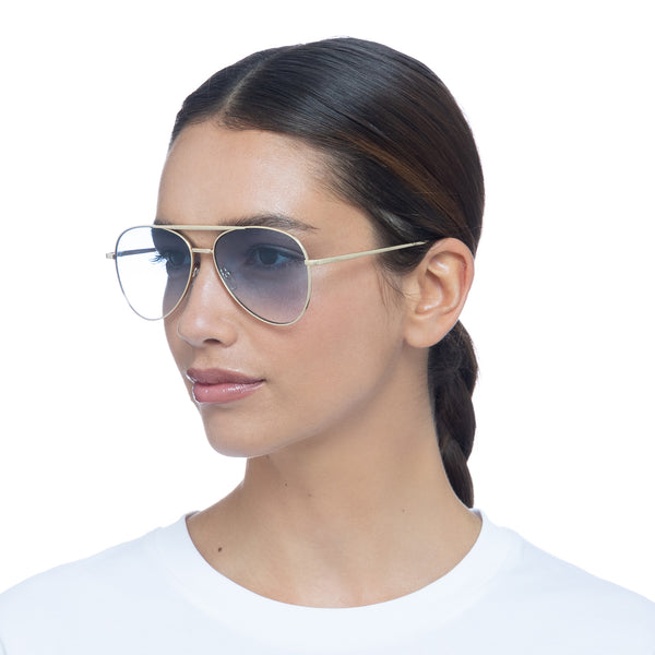 AIRE Alpha - Bright Gold Blue Grad Sunglasses