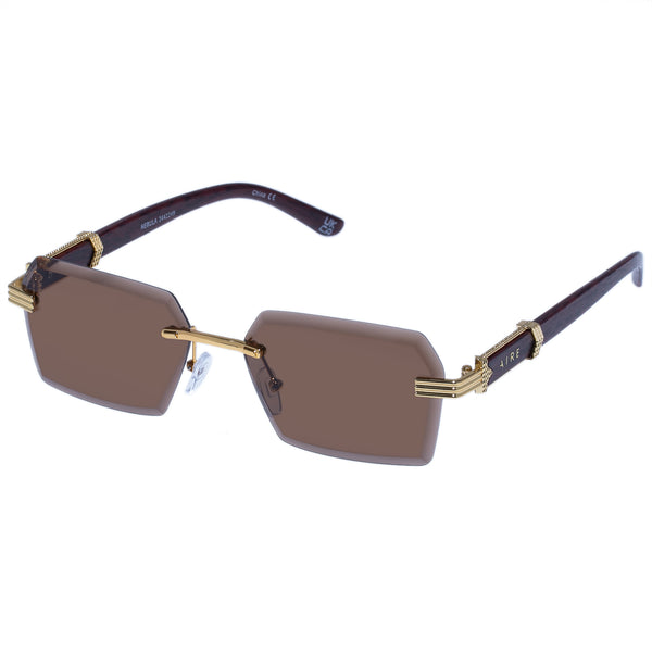 AIRE Nebula Sunglasses - Bright Gold Woodgrain