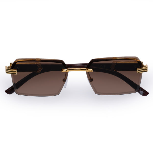 AIRE Nebula Sunglasses - Bright Gold Woodgrain