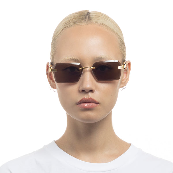 AIRE Nebula Sunglasses - Bright Gold Woodgrain