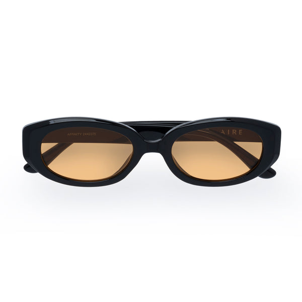 AIRE Affinity Sunglasses - Black Burnt Orange Tint