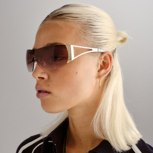 AIRE Saturn Sunglasses - Gold Ivory Seashell