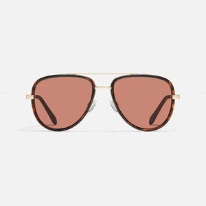 QUAY All In Medium Sunglasses - Dark Tort/Dark Apricot (Exclusive Colourway)