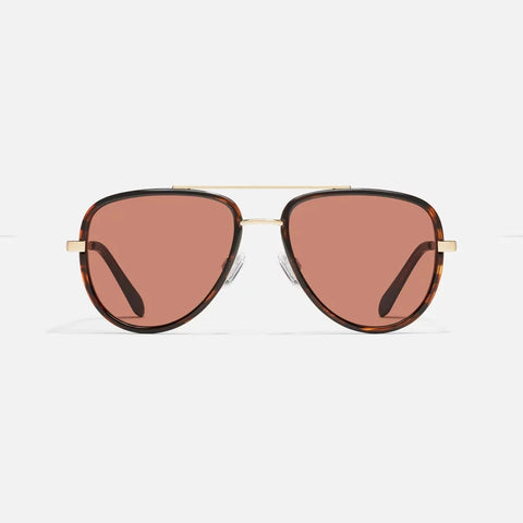 QUAY All In Medium Sunglasses - Dark Tort/Dark Apricot (Exclusive Colourway)