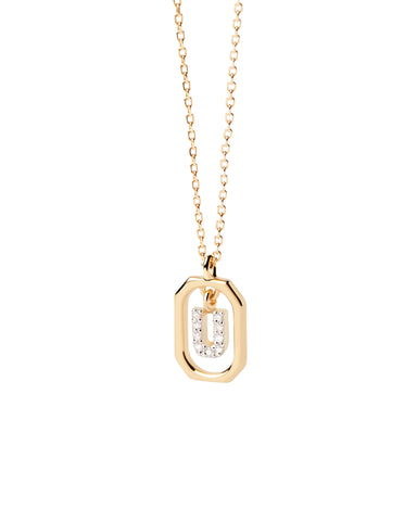 PDPAOLA Mini Letter U Necklace - 925 Sterling Silver / 18K Gold Plating