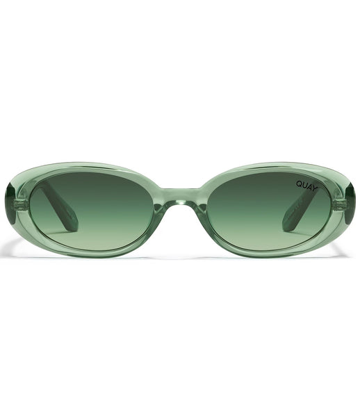 QUAY Felt Cute Sunglasses - Crystal Emerald/Emerald