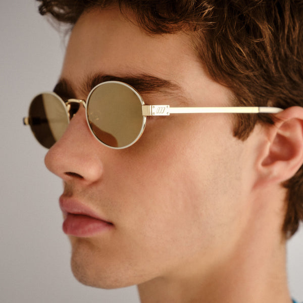 Le Specs Poseidon Deux Limited Edition | Gold Ivory Polarized Sunglasses (Truly On Holidays Collection)