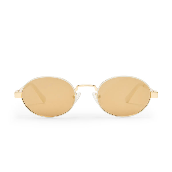 Le Specs Poseidon Deux Limited Edition | Gold Ivory Polarized Sunglasses (Truly On Holidays Collection)