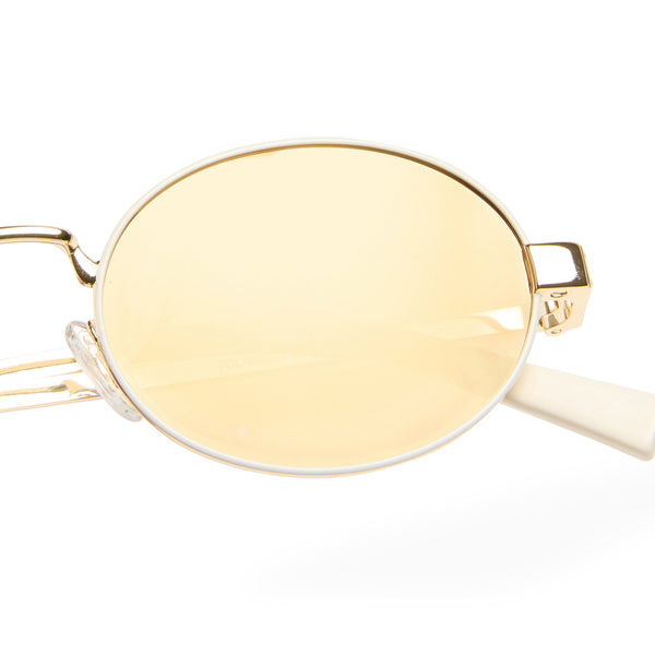 Le Specs Poseidon Deux Limited Edition | Gold Ivory Polarized Sunglasses (Truly On Holidays Collection)