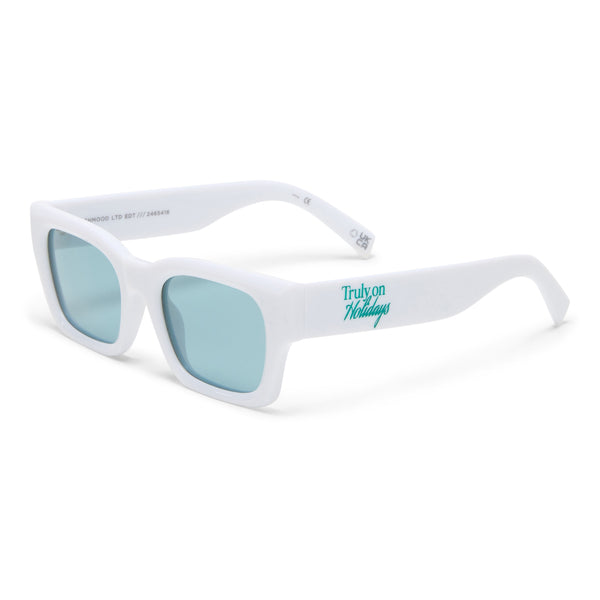 Le Specs Shmood Limited Edition | White Polarized Sunglasses (Truly On Holidays Collection)