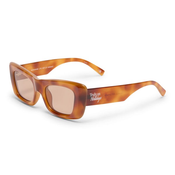 Le Specs Dopamine Limited Edition | Vintage Tort Polarized Sunglasses (Truly On Holidays Collection)