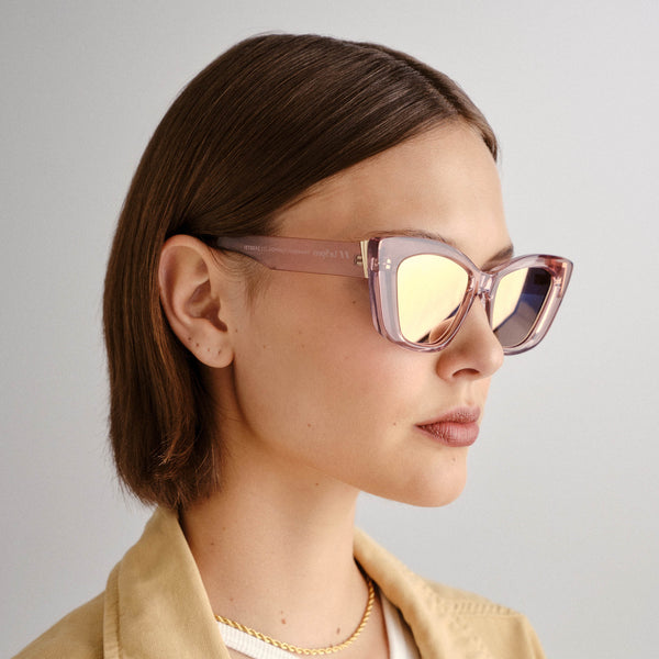 Le Specs Tranquil Turmoil | Rose Quartz Sunglasses (Le Sustain Collection)