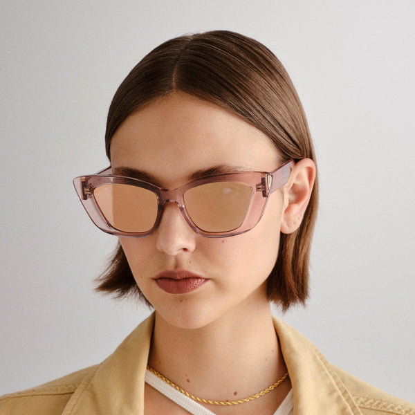 Le Specs Tranquil Turmoil | Rose Quartz Sunglasses (Le Sustain Collection)