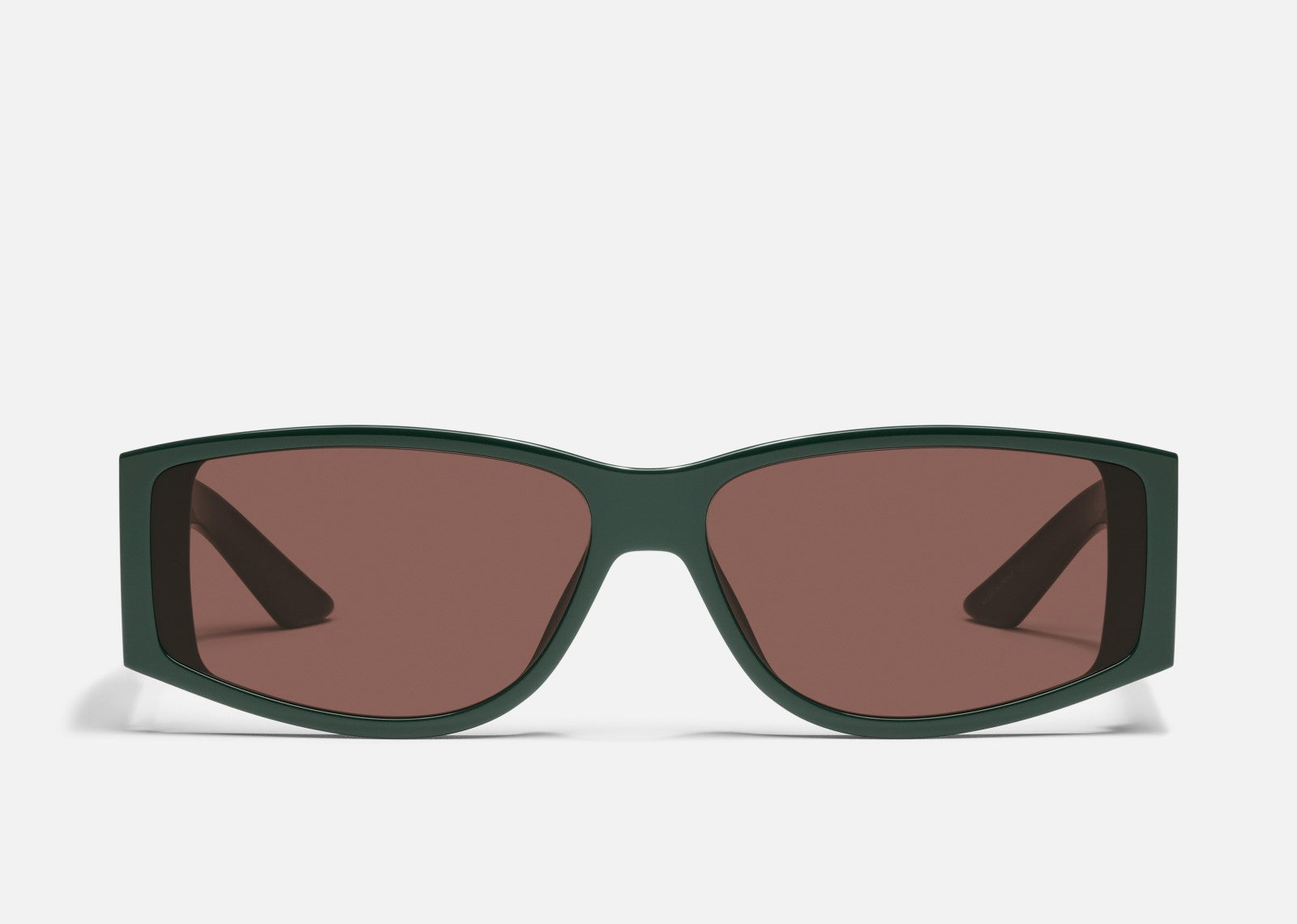 QUAY Not My Fault Sunglasses - Deep Green/Brown (Exclusive Colourway)