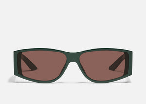 QUAY Not My Fault Sunglasses - Deep Green/Brown (Exclusive Colourway)