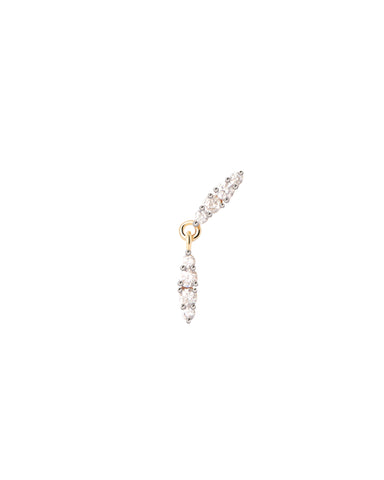 PDPAOLA Spice Single Earring - 925 Sterling Silver / 18K Gold Plating