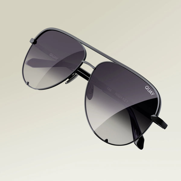 QUAY High Key Extra Large Sunglasses - Black/Fade Polarized