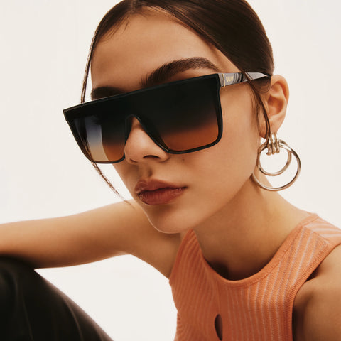 QUAY Nightfall Sunglasses - Black/Black Coral