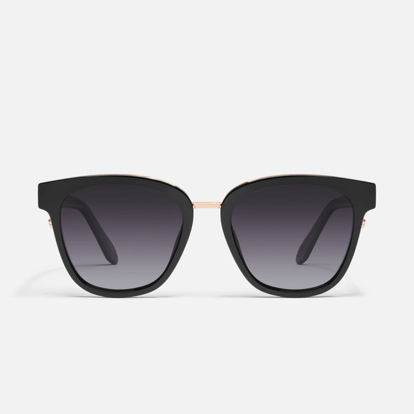 QUAY Act Natural Sunglasses - Black/Smoke Polarized