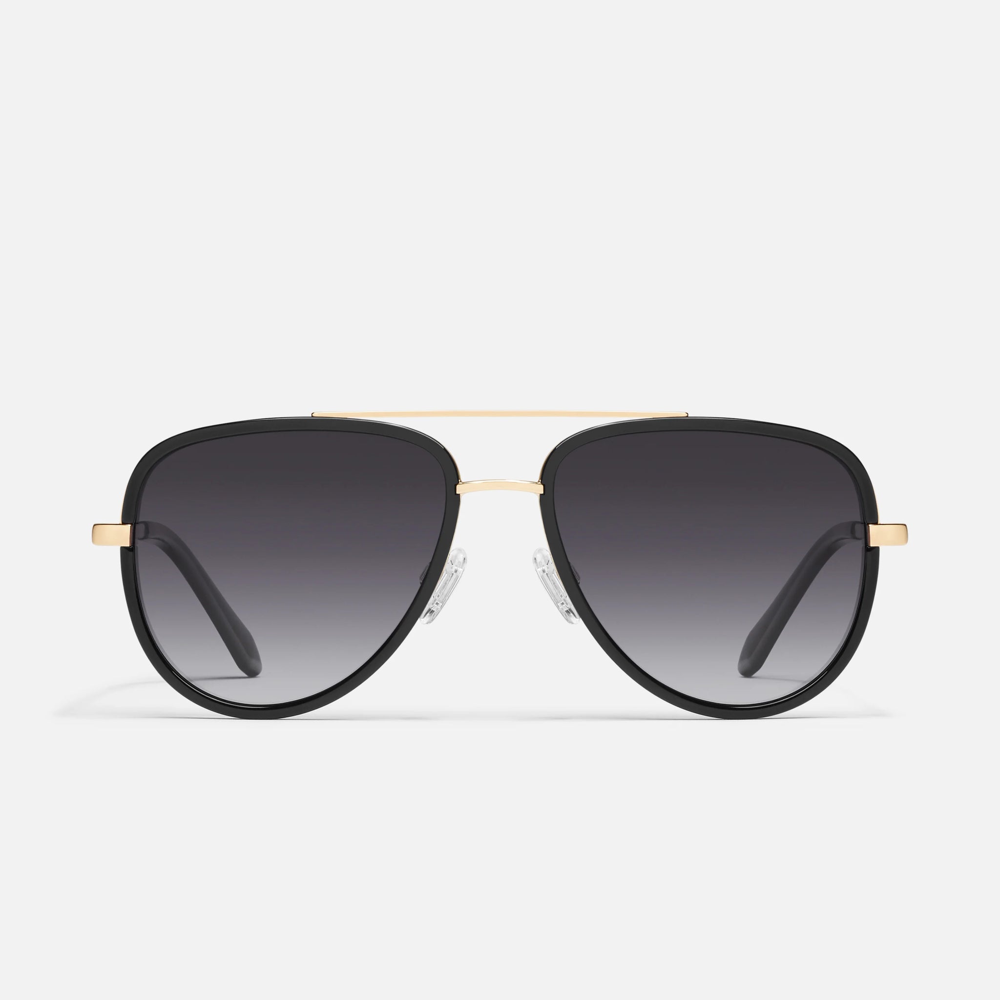 QUAY All In Medium Sunglasses - Black/Smoke Polarized