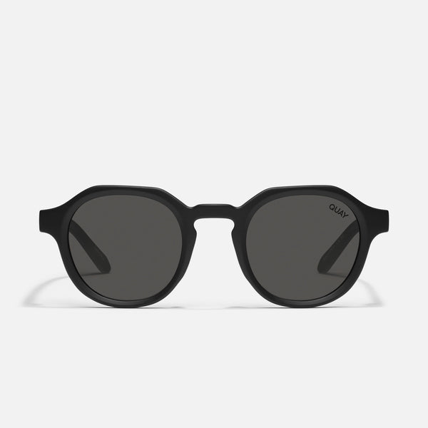 QUAY Another Round Sunglasses - Matte Black/Black Polarized