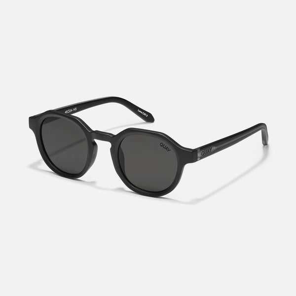 QUAY Another Round Sunglasses - Matte Black/Black Polarized