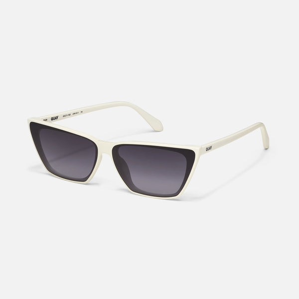 QUAY Bad Habit Sunglasses - Bone/Smoke