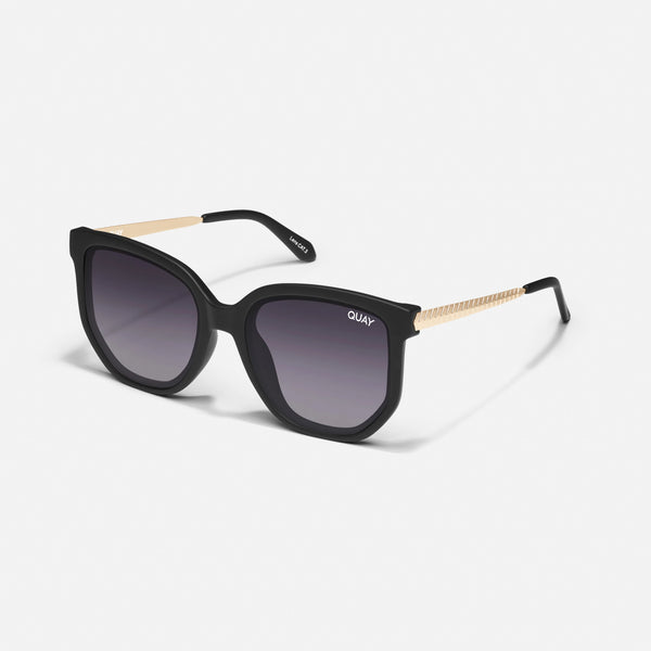 QUAY Coffee Run Sunglasses - Black/Smoke