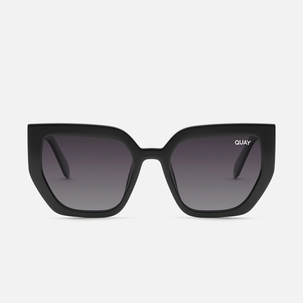 QUAY Contoured Sunglasses - Black/Smoke Polarized