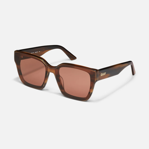 QUAY Drive In Sunglasses - Wood Tortoise/Dark Apricot