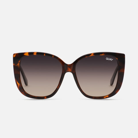 QUAY Ever After Sunglasses - Tortoise/Smoke Taupe Polarized