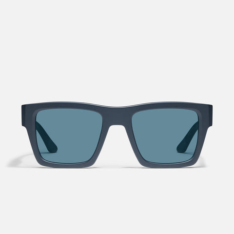 QUAY Fast Lane Sunglasses - Matte Navy/Dark Turquoise