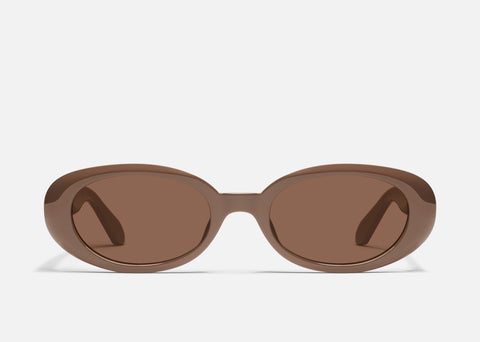 QUAY Felt Cute Sunglasses - Doe/Brown (Exclusive Colourway)