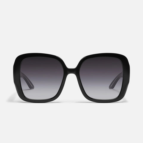 QUAY Full Glam Sunglasses - Black/Smoke