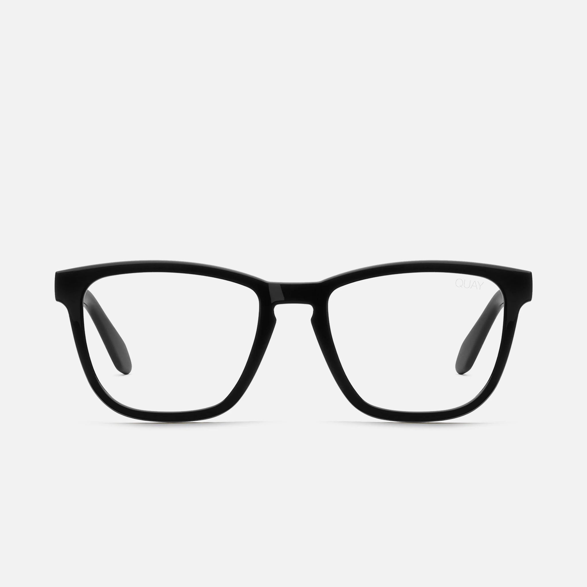 QUAY Hardwire Blue Light Glasses - Black/Clear