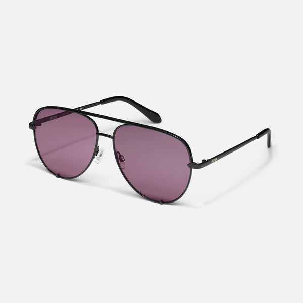 QUAY High Key Extra Large Sunglasses - Black/Amethyst