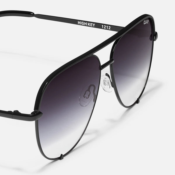 QUAY High Key Large Sunglasses - Black/Fade