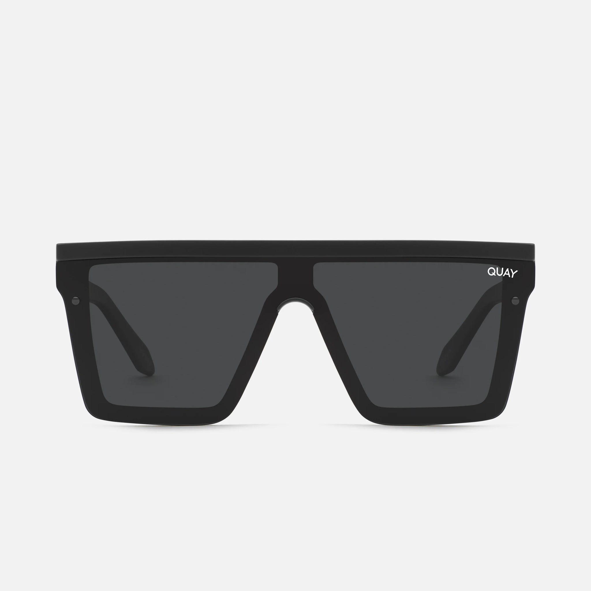 QUAY Hindsight Sunglasses - Black/Smoke Polarized