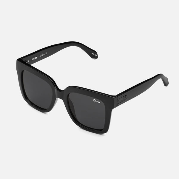 QUAY Icy Sunglasses - Black/Black Polarized