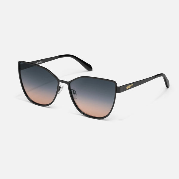 QUAY In Pursuit Sunglasses - Black/Smoke Coral