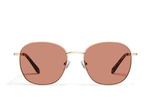 QUAY Jezabell Sunglasses - Gold/Dark Apricot (Exclusive Colourway)