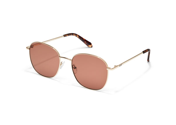 QUAY Jezabell Sunglasses - Gold/Dark Apricot (Exclusive Colourway)