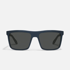 QUAY Let It Run Sunglasses - Matte Navy/Smoke Polarized