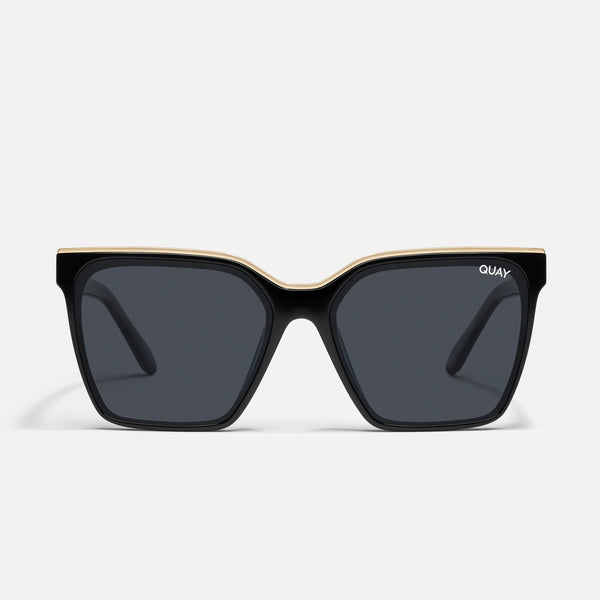 QUAY Level Up Sunglasses - Black Gold/Smoke