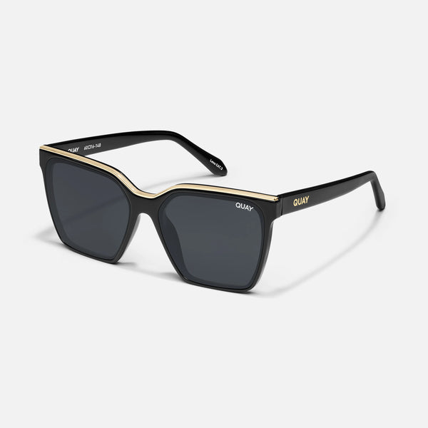 QUAY Level Up Sunglasses - Black Gold/Smoke