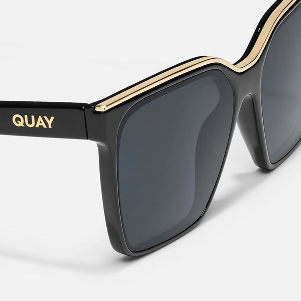 QUAY Level Up Sunglasses - Black Gold/Smoke